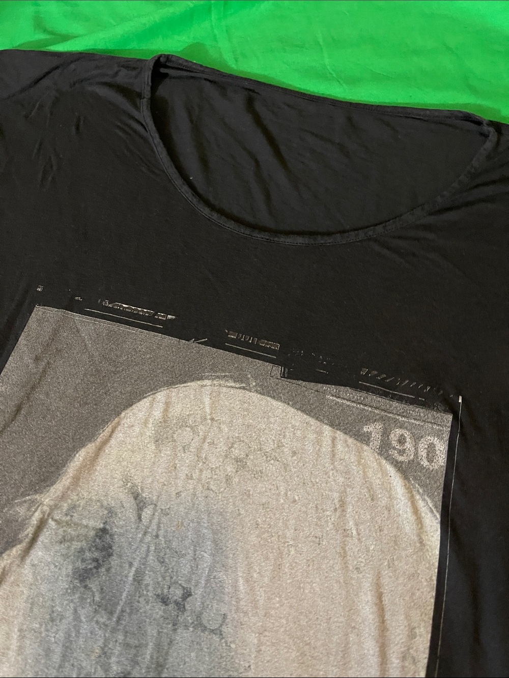 Black Graphic Women’s Tee with Profile Print - Picture 7 of 7